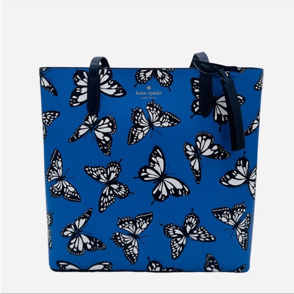 kate spade Bags Kate Spade Butterfly Sky Leather Tote Bag Poshmark